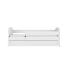 Bed babydreams white baby elephant with drawer with non-flammable mattress 160/80