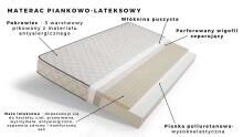 Babydreams blue bed without a pattern with a drawer, latex mattress 140/70