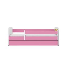 Bed babydreams pink digger with drawer with non-flammable mattress 160/80