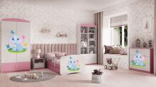Bed babydreams pink baby elephant with drawer with non-flammable mattress 180/80