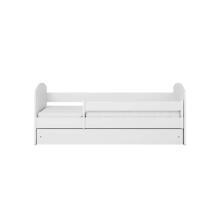 Bed classic 2 white with drawer with non-flammable mattress 160/80