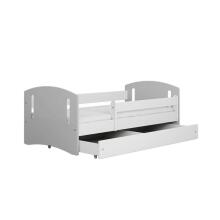 Bed classic 2 mix grey with drawer with non-flammable mattress 160/80