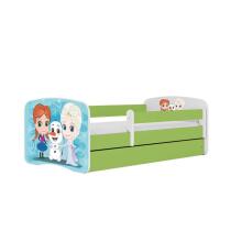 Bed babydreams green frozen land with drawer without mattress 140/70