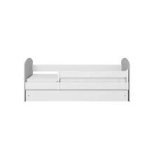 Classic 2 mix gray bed without drawer, latex mattress 160/80