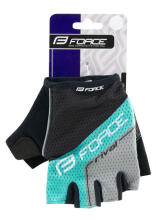 Велоперчатки FORCE RIVAL Black/Turquoise xL