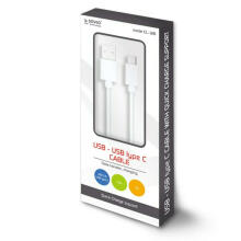 Savio USB - кабель USB типа C 3A, 1 м CL-126 Белый