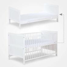 Klups Dalia Art.16449 Grey  Convertible baby crib with a storage drawer (140x70 cm)