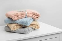 Knitted Blanket – blue
