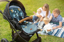 Waffle pushchair liner – clearing mint