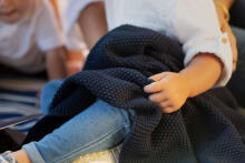 Knitted Blanket – dark green