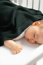 Knitted Blanket – dark green
