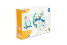 2IN1 WALKER WITH MUSIC MAT BLUE
