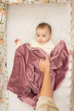 VELVET BLANKET BEIGE 75X100