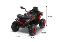 BATTERY VEHICLE QUAD GIGANT RED