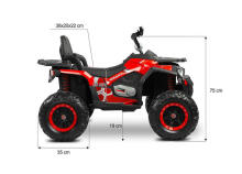 BATTERY VEHICLE QUAD GIGANT RED