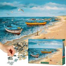 Ikonka Art.KX3703 CASTORLAND Puzzle 500el. Hommik mere ääres
