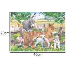 Ikonka Art.KX3706 CASTORLAND Puzzle 100el. Farmil