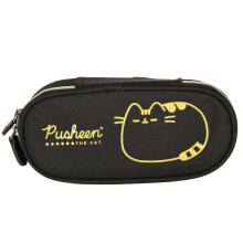 Ikonka Art.KX3764 Polsterdatud kotike pliiatsikott klapiga Pusheen Gold