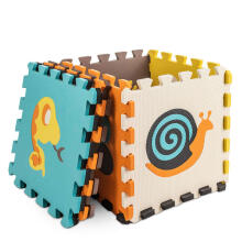 Ikonka Art.KX5208_1 Vahtmaterjalist puzzle matt lastele 9 el. värvi