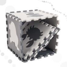 Bebe Basic Puzzle Art.KX5207_1  Vahtmaterjalist puzzle matt lastele 9 el. must-ecru