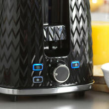 Petra PT3860BLKVDEEU10 Chevron 2 Slice toaster