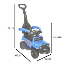 Bebe Basic Kid's Step Car with Parent Handle Art.179725 Laste astmeline auto vanemate käepidemega, sinine