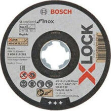 Bosch X-LOCK standarta griešanas disks priekš Inox 115 mm, taisns (10 gab., 115 x 1 x 22,23 mm)