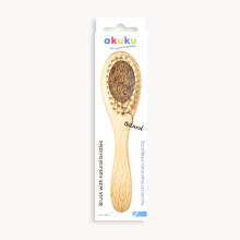 Akuku Wooden Brush Natural Art.A0669  Children's comb with natural bristles