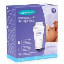 Lansinoh Breastmilk Storage Bag Art.40055 Rinnapiima säilituskotid 50tk,180ml