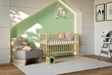La Bebe™ Loft Cribbed Art.191493 Cloud Baby wooden classical bed