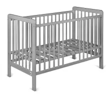 YappyKids YappyUno Art.82260 Light Grey Puidust beebivoodi 120x60cm