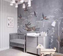 YappyKids YappyUno Art.82260 Light Grey Puidust beebivoodi 120x60cm