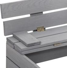 Bebe Basic Wood Sandbox Art.199541 Grey Puidust liivakast kaane ja pingiga, 120x120 cm
