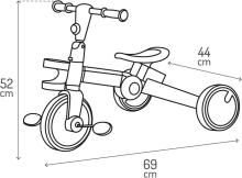 MoMi Filo 3-in-1 Tricycle Art.202894  Transformeeritav laste kolmerattaline jalgratas pedaalidega või ilma, kaaluga kuni 25 kg