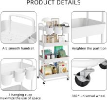 Baby Plastic Rolling Cart Art.205438 Ratastel riiul lastetuppa