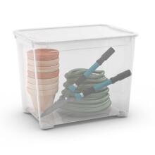 Box with lid T Box XL 70L 39x55,5x42,5cm transparent