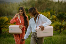 Polarbox Cool Box Retro Cooler Art.210774  Nude – Olive Green Camping Refrigerator 12L