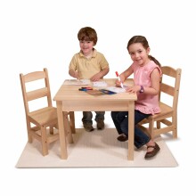 Melissa&Dough Wooden Art.12427  Komplekt puidust laud ja toolid