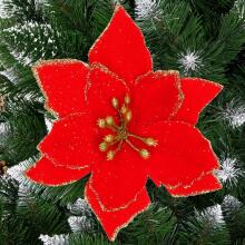 Jõulukaunistus "Poinsettia" Springos CA0732 13x13 cm