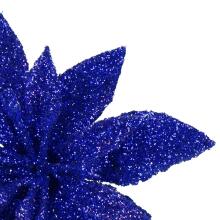 Betlehemi täht, kunstlill Springos CA1239 poinsettia tumesinine sädeleva viimistlusega