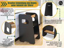 Wooden Learning Tower Art.224034 Black