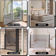 Extendable Stair Gate with Adjustable Lock 150x78 Art.225826 Black Trepi turvavärav