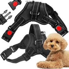 Reguleeritav koera rakmed Springos PA0304, suurus M, 19-35 kg, survevaba, must