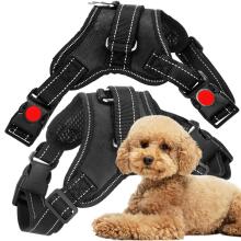 Reguleeritav koera rakmed Springos PA0304, suurus M, 19-35 kg, survevaba, must