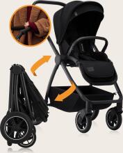 Lionelo Mika Plus 2 in 1 Art.226857 Black Onyx Universaalne jalutuskäru 2 ühes