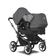 Bugaboo Donkey 6 Double Art.22711 Moon Grey Beebi universaalne jalutuskäru trafo