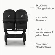 Bugaboo Donkey 6 Twin Art.227114 Heritage Black Beebi universaalne jalutuskäru trafo