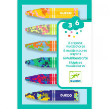 Colours - 6 multicoloured crayons