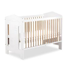 Klups Ida Art.233089 White/Pine Laste puidust võrevoodi 120x60 cm
