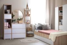 Klups Dalia Art.233097 White Youth bed  with a drawer